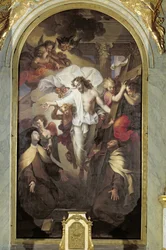 Cristo Risorto tra Santa Teresa d